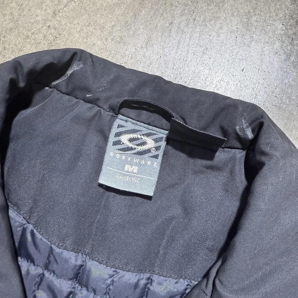 Oakley Jacket Mens Medium Blue Software Windbreaker Full Zip Insulated Lined - Picture 3 of 5